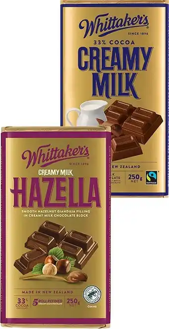 BIG W Whittaker's Family Blocks 200g-250g offer