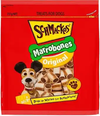 BIG W Schmackos Marrobones Original Dog Treats 737g offer