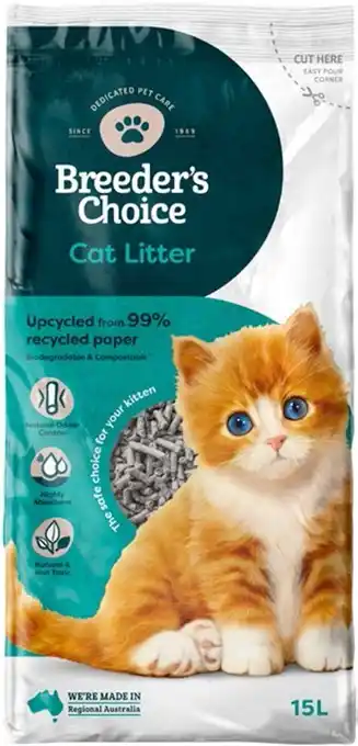 BIG W Breeder’s Choice Cat Litter 15-Litre offer