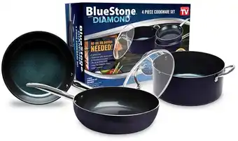 BIG W BlueStone with Diamond 4-Piece Cookware Set 28cm offer