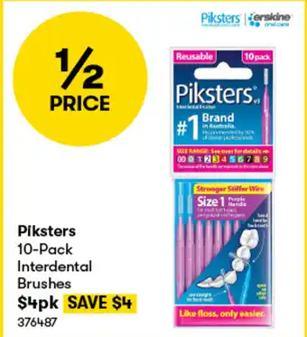 BIG W Piksters 10-Pack Interdental Brushes offer