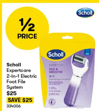 BIG W Scholl Expertcare 2-In-1 Electric Foot File offer