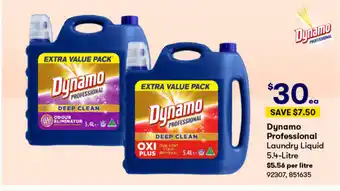 BIG W Dynamo Professional Laundry Liquid 5.4-Litre offer