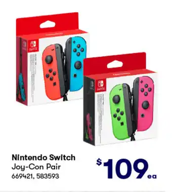 BIG W Nintendo Switch Joy-Con Pair offer