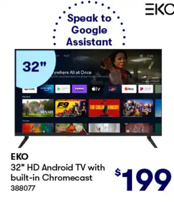 BIG W 32" HD Android TV with built-in Chromecast offer