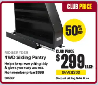 SuperCheap Auto 4WD Sliding Pantry offer