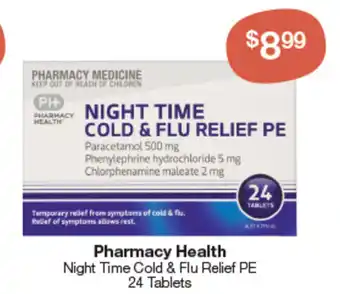 Pharmacy Best Buys Pharmacy Health Night Time Cold & Flu Relief PE 24 Tablets offer