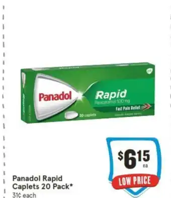 IGA Panadol Rapid Caplets 20 Pack offer