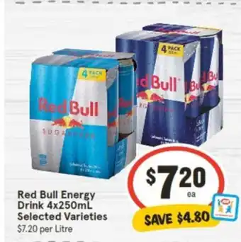 IGA Red Bull Energy Drink 4x250mL offer