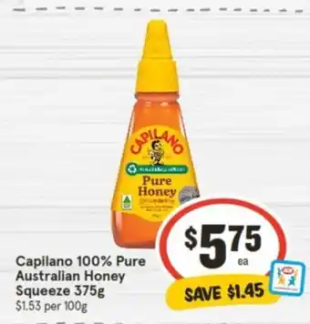 IGA Capilano 100% Pure Australian Honey Squeeze 375g offer