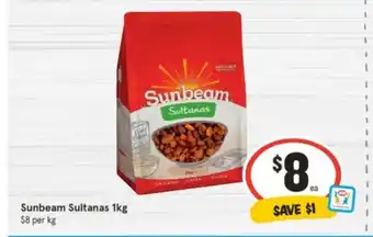 IGA Sunbeam Sultanas 1kg offer