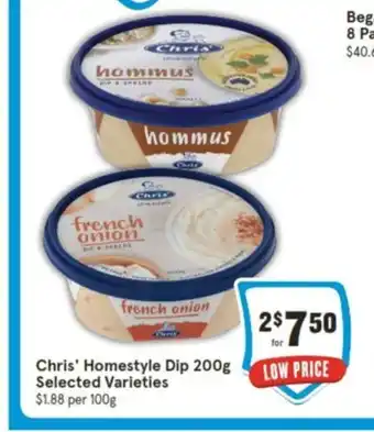 IGA Chris' Homestyle Dip 200g offer