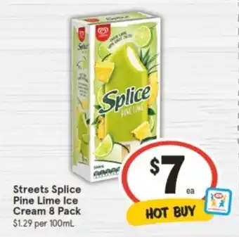 IGA Streets Splice Pine Lime Ice Cream 8 Pack offer