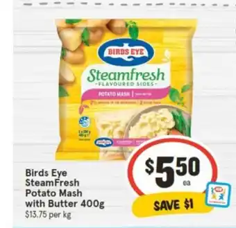 IGA Birds Eye SteamFresh Potato Mash with Butter 400g offer