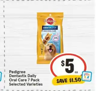 IGA Pedigree | Dentastix Daily Oral Care 7 Pack offer