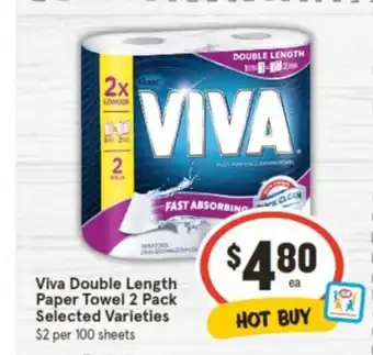 IGA Viva Double Length Paper Towel 2 Pack offer