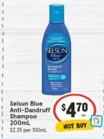 IGA Selsun Blue Anti-Dandruff Shampoo 200mL offer