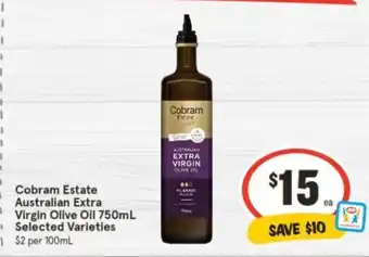 IGA Cobram Estate Australian Extra Virgin Olive Oil 750mL offer