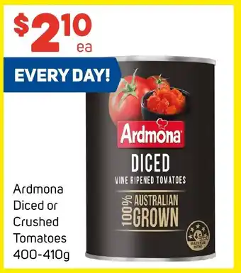 Foodland Ardmona Diced or Crushed Tomatoes 400 - 410g offer