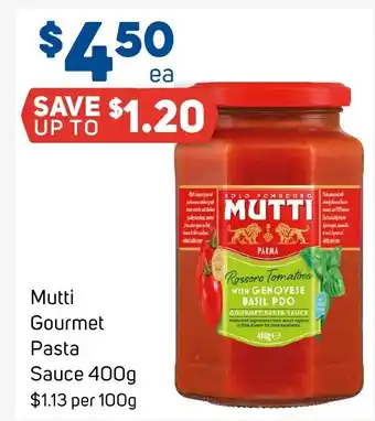 Foodland Mutti Gourmet Pasta Sauce 400g offer