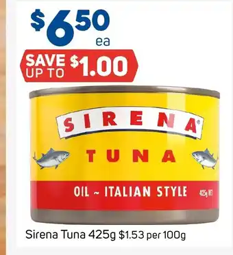 Foodland Sirena Tuna 425g offer