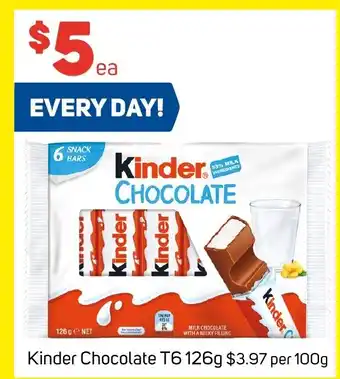 Foodland Kinder Chocolate T6 126g offer