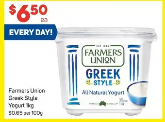 Foodland Farmers Union Greek Style Yogurt 1kg offer