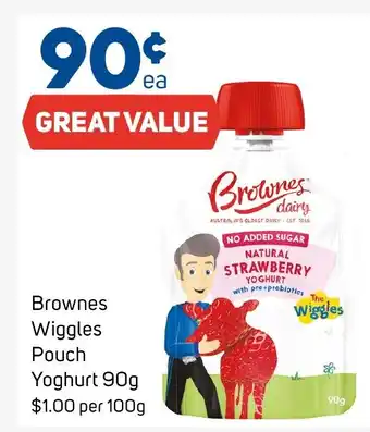 Foodland Brownes Wiggles Pouch Yoghurt 90g offer