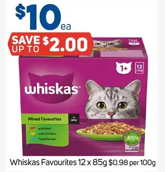 Foodland Whiskas Favourites 12 x 85g offer