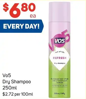 Foodland Vo5 Dry Shampoo 250mL offer