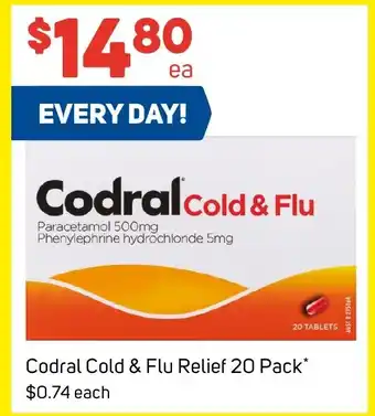 Foodland Codral Cold & Flu Relief 20 Pack offer