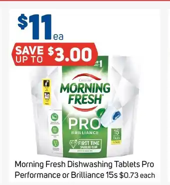 Foodland Morning Fresh Dishwashing Tablets Pro Performance or Brilliance 15s offer