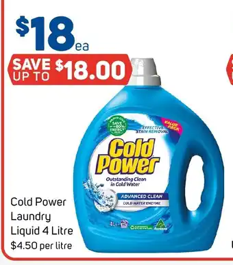 Foodland Cold Power Laundry Liquid 4 Litre offer