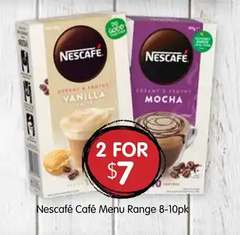 Spudshed Nescafé Café Menu Range 8-10pk offer