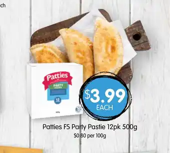 Spudshed Patties FS Party Pastie 12pk 500g offer