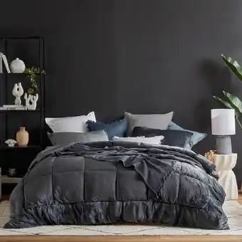 Pillow Talk Cosy Cube Charcoal Comforter Set by M.U.S.E offer