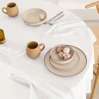 Pillow Talk Pelham White Cotton Table Linen Range by Habitat offer