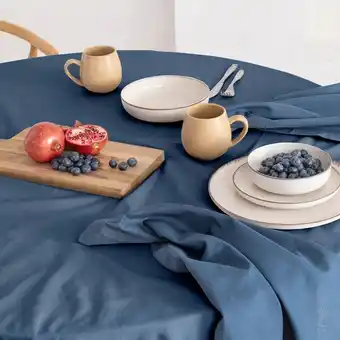 Pillow Talk Pelham Navy Cotton Table Linen Range by Habitat offer