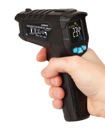 Non-contact thermometer with laser pointer