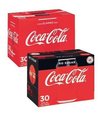 Coles Coca-Cola Soft Drink 30x375mL offer