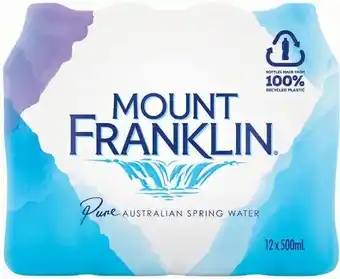 Coles Mount Franklin Spring Water 12x500mL offer