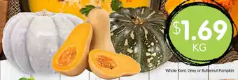 Spudshed Whole Kent, Grey or Butternut Pumpkin offer