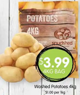 Spudshed Washed Potatoes 4kg offer