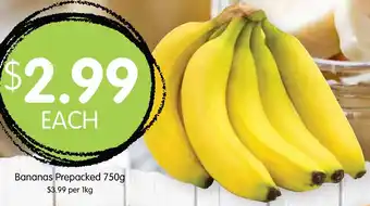 Spudshed Bananas Prepacked 750g offer