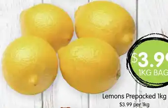 Spudshed Lemons Prepacked 1kg offer