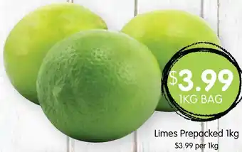 Spudshed Limes Prepacked 1kg offer