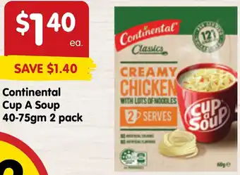 Spar Continental Cup A Soup 40-75gm 2 pack offer