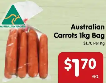 Australian Carrots 1kg Bag