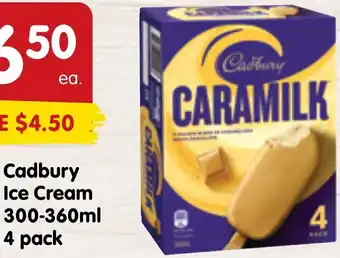 Spar Cadbury Ice Cream 300-360ml 4 pack offer