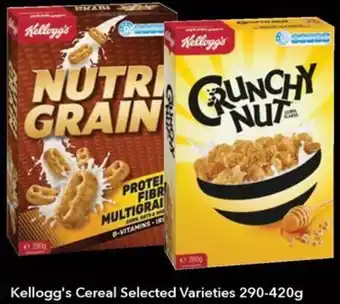 Ritchies Kellogg's Cereal Selected Varieties 290-420g offer